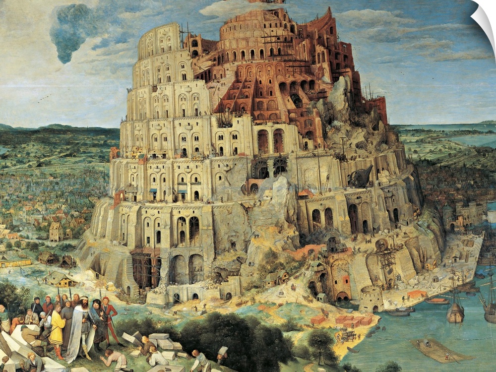 The Tower of Babel, by Pieter il Vecchio Bruegel, 1563, 16th Century, oil on panel, cm 114 x 155 - Austria, Wien, Kunsthis...