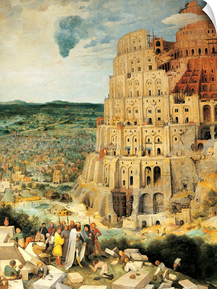 The Tower of Babel, by Pieter il Vecchio Bruegel, 1563, 16th Century, oil on panel, cm 114 x 155 - Austria, Wien, Kunsthis...