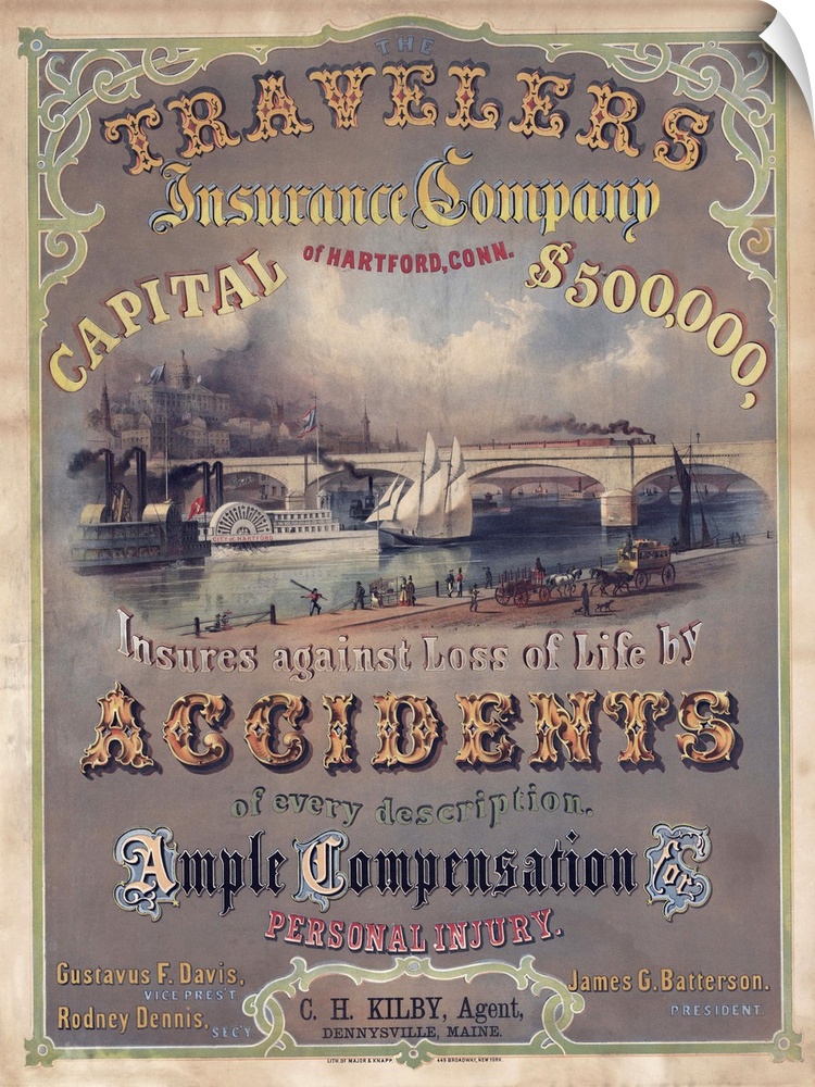 Travelers Insurance Company - Vintage Poster