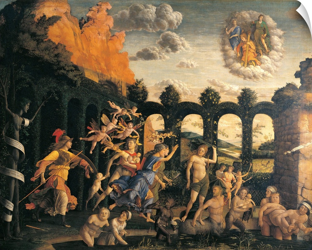 Triumph of Virtue, by Andrea Mantegna, 1502 about, 16th Century, tempera on canvas, cm 160 x 192 - France, Ile de France, ...