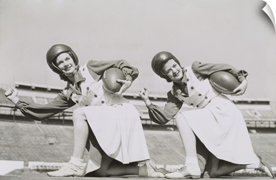 Two cheerleaders from Tulane University, Oct. 5, 1942