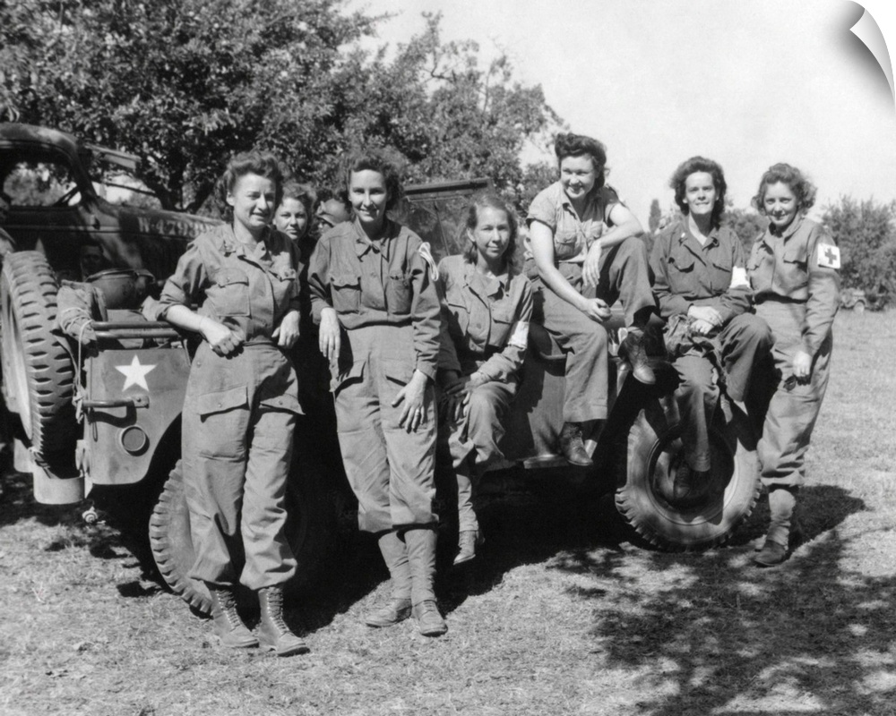 Veteran U.S. Army Nurses After Arriving In France On August 12, 1944.