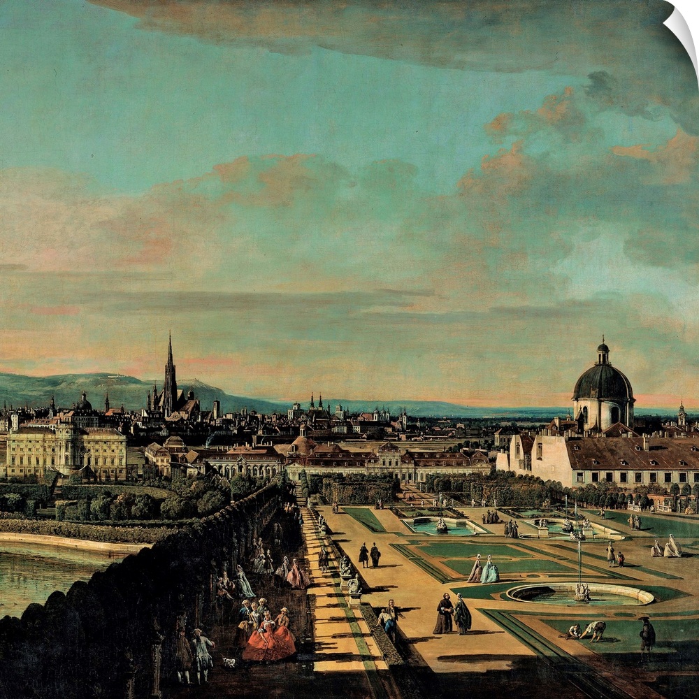 Bellotto Bernardo, View of Vienna from the Belvedere, 1759 - 1760, 18th Century, oil on canvas, Austria, Wien, Kunsthistor...