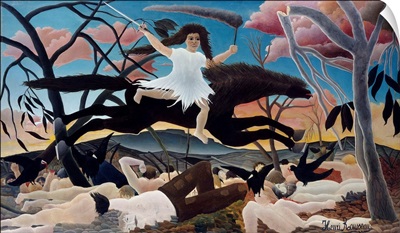 War, or The Ride of Discord, 1894, By Henri Rousseau French, oil on canvas
