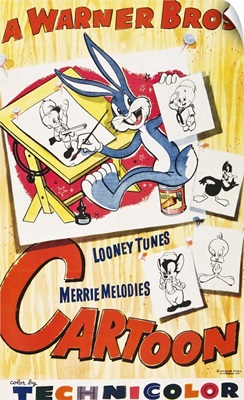 Warner Brothers Cartoon - Vintage Cartoon Poster