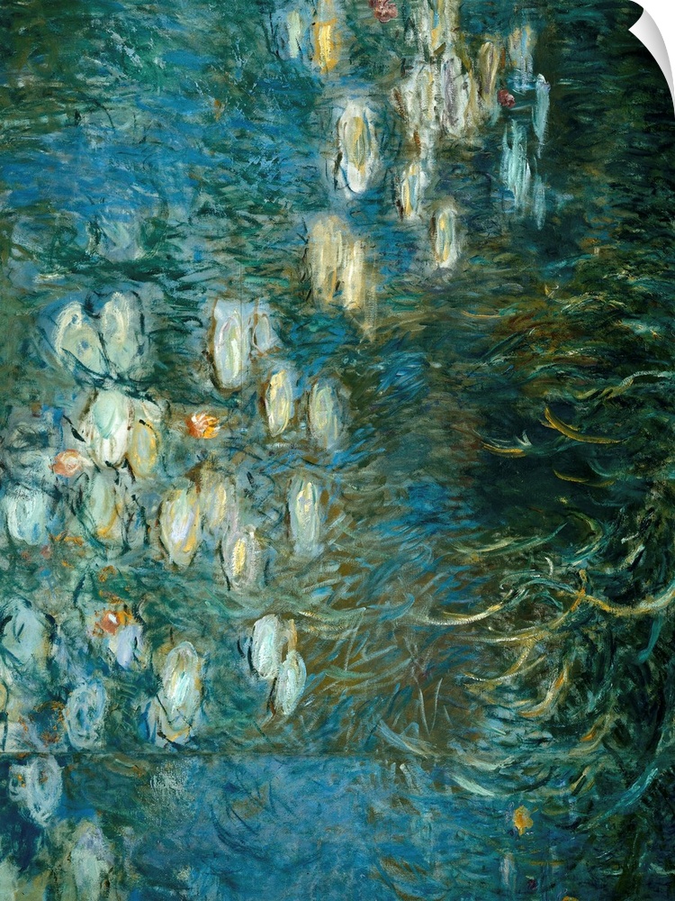 MONET, Claude (1840-1926). Morning. 1916-1926. Detail. Impressionism. Oil on canvas. FRANCE. Paris. Orangerie Museum. -