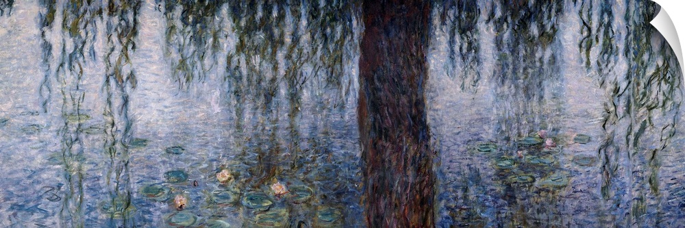 1503 , Claude Monet (1840-1926), French School. Waterlilies: Morning with Weeping Willows. Left section of the triptych. 1...