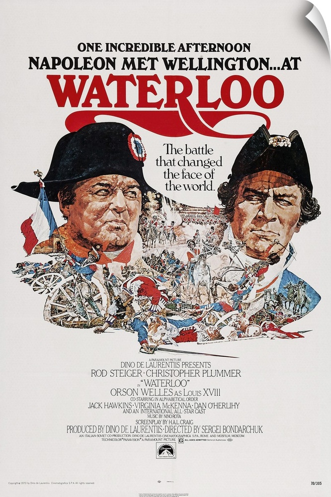 Retro poster artwork for the film Waterloo.