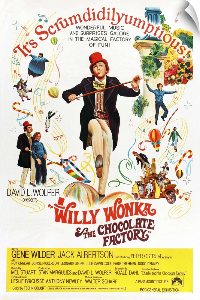 Willy Wonka And The Chocolate Factory, Gene Wilder (Center), 1971.