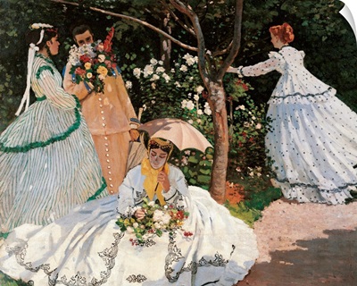 Women In The Garden, 1866-1867. Musee D'Orsay, Paris, France. Detail