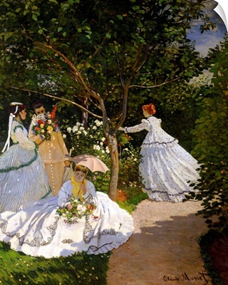 Women in the Garden at Ville d'Avray, 1867, By French impressionist Claude Monet