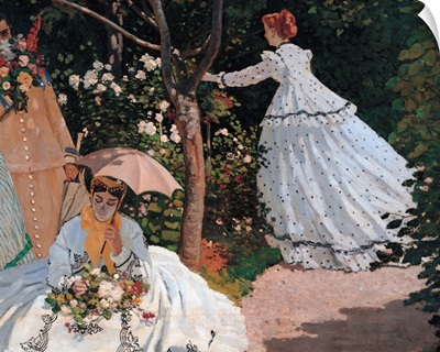 Women in the Garden, by Claude Monet, 1866-1867. Musee d'Orsay, Paris, France. Detail