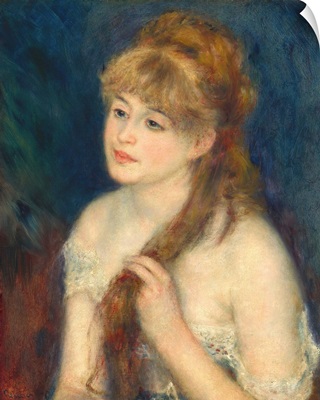 Young Woman Braiding Her Hair, by Auguste Renoir, 1876