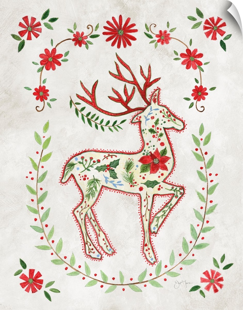 Christmas Folk Reindeer