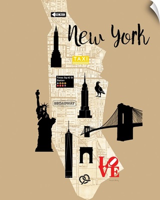 City Graphic Map - New York