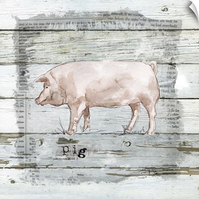 Farmhouse Collage Pig