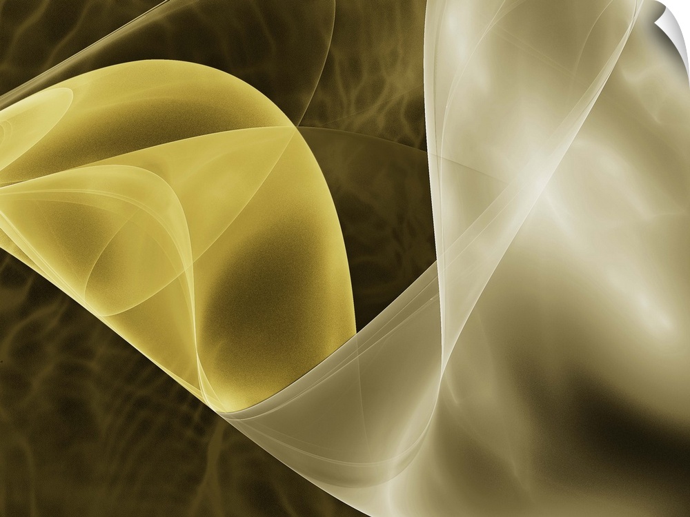Digital abstract image in shades of yellow and gray.