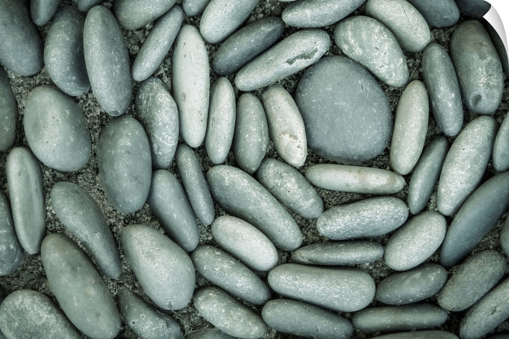 Stones arranged in a circular pattern, California