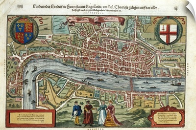 16th-Century Map Of London