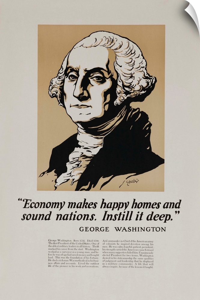 Printed by National Service Bureau, Economy makes happy homes and sound nations. Instill it deep.