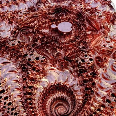 3D Mandelbrot fractal. Computer-generated image derived from a Mandelbrot Set.
