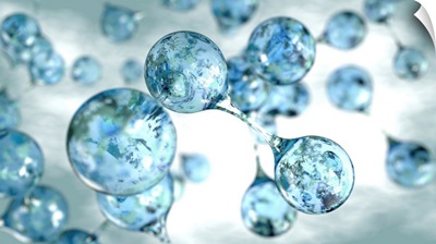 3D Molecules Of Water