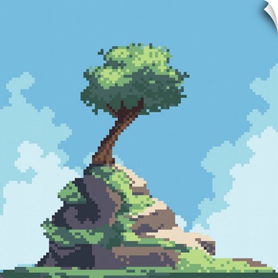 8-Bit Tree On Hill