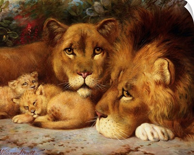 A Royal Family of Lions by William Strutt