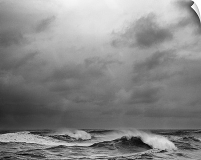 A stormy sea off the coast of Oregon in the winter