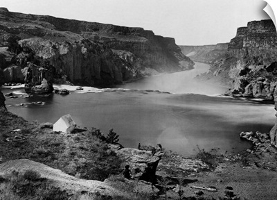 A Tent On A Bluff Over Shoshone Falls
