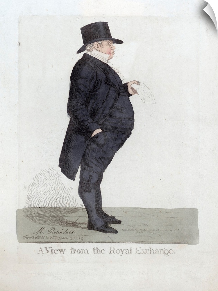 An illustration of Nathan Meyer Rothschild by Richard Dighton.