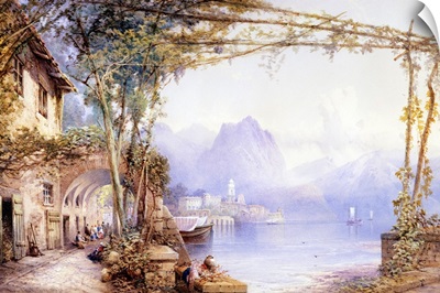 A View Of Lake Como By Edward M. Richardson