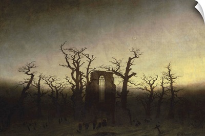 Abbey In The Oak Forest By Caspar David Friedrich