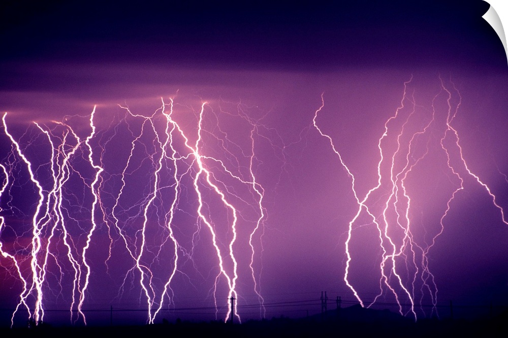 Abundance Of Lightning Strikes Near Tucson