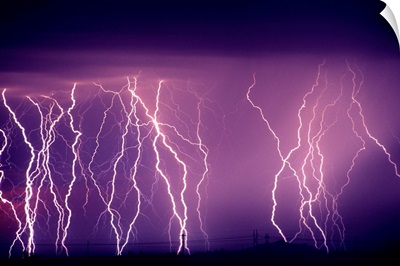 Abundance Of Lightning Strikes Near Tucson