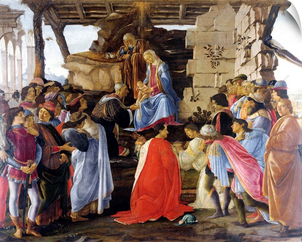 Adoration of the Magi, also known as the Zenobi Altarpiece, with representations of the Medici family as the magi and memb...