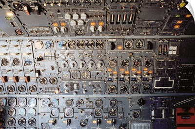 Airplane cockpit control panel