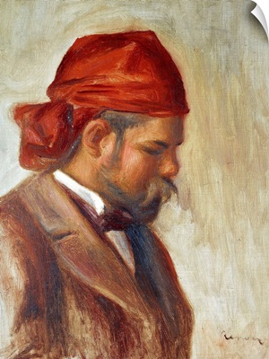 Ambroise Vollard in a Red Scarf by Pierre-Auguste Renoir