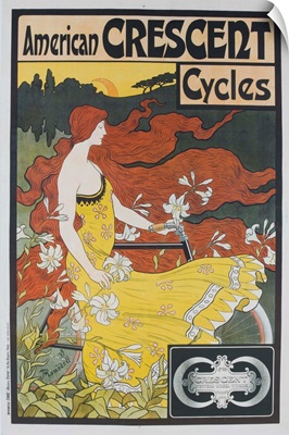 American Crescent Cycles French Advertising Poster