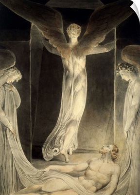 Angels Rolling Away The Stone From The Sepulchre By William Blake
