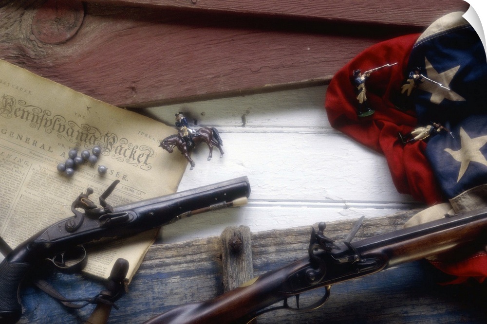 Antique guns and war memorabilia