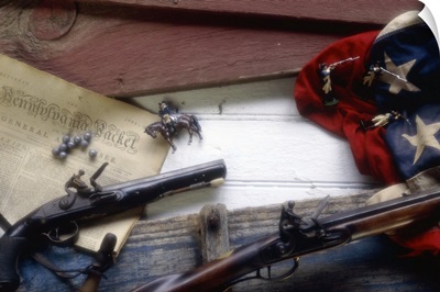 Antique guns and war memorabilia