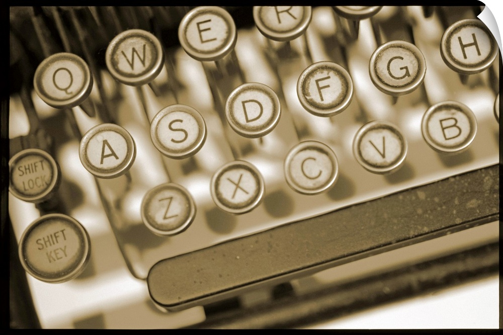 Antique manual typewriter keyboard (B