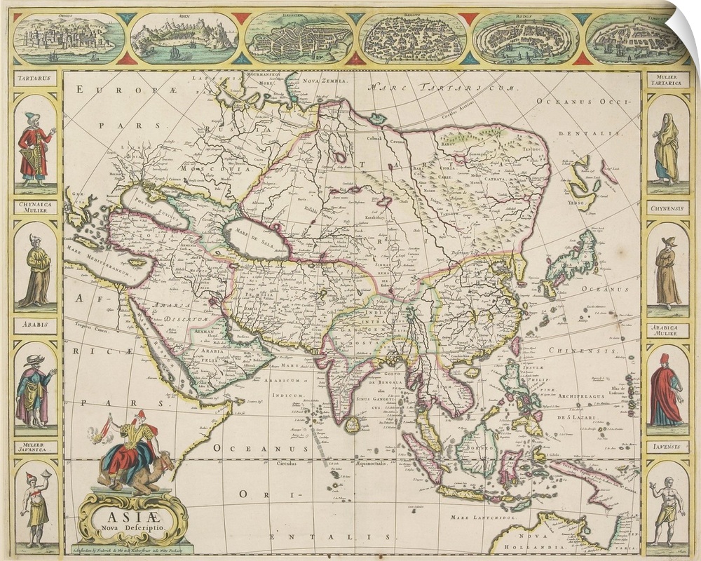 Antique map of Asia