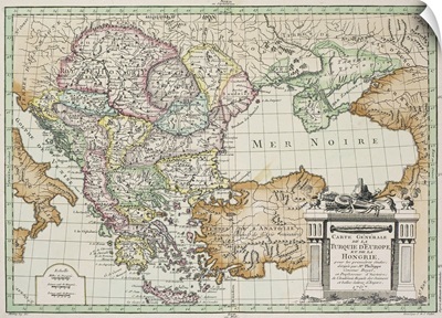 Antique map of Eastern Europe