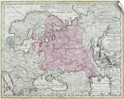 Antique map of eastern Europe