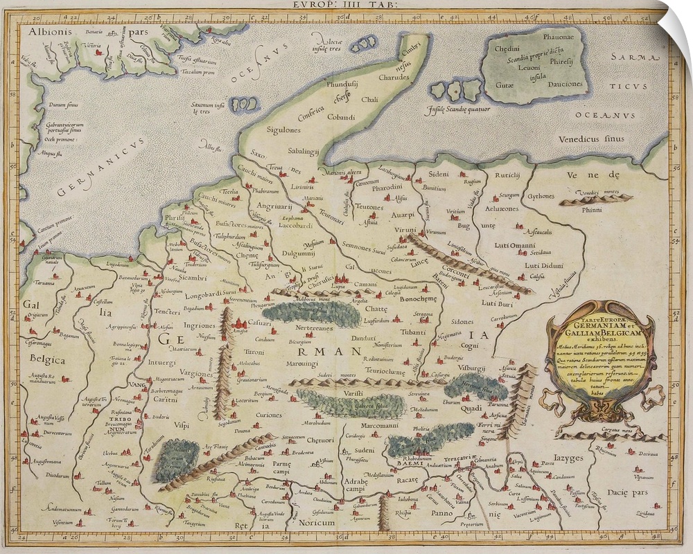 Antique map of Germania