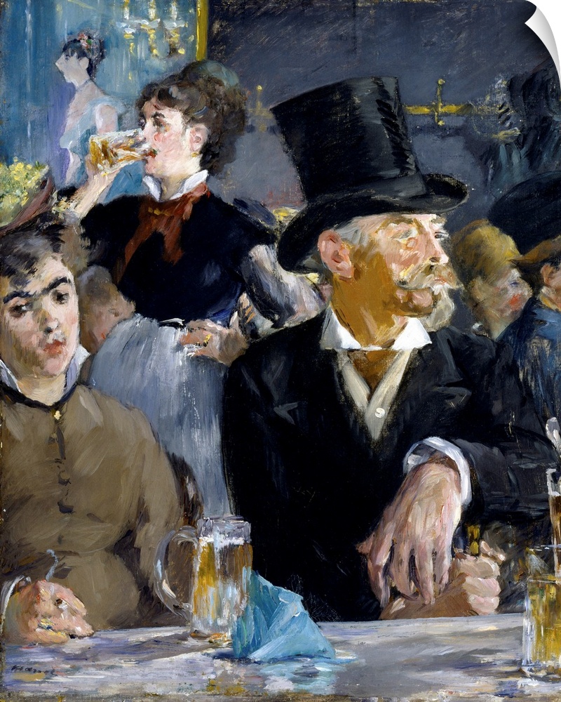 Edouard Manet (French, 1832-1883), At the Cafe, oil c. 1879, oil on canvas, 47.3 x 58.1 cm (18.6 x 22.9 in), Walters Art G...