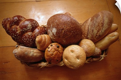 Basket of fresh baked breads