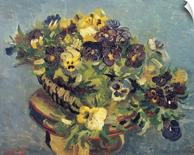 Basket Of Violets On A Table By Vincent Van Gogh
